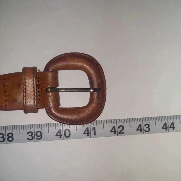 Vintage caramel leather braided, woven boho belt Size M/L - Picture 5 of 9